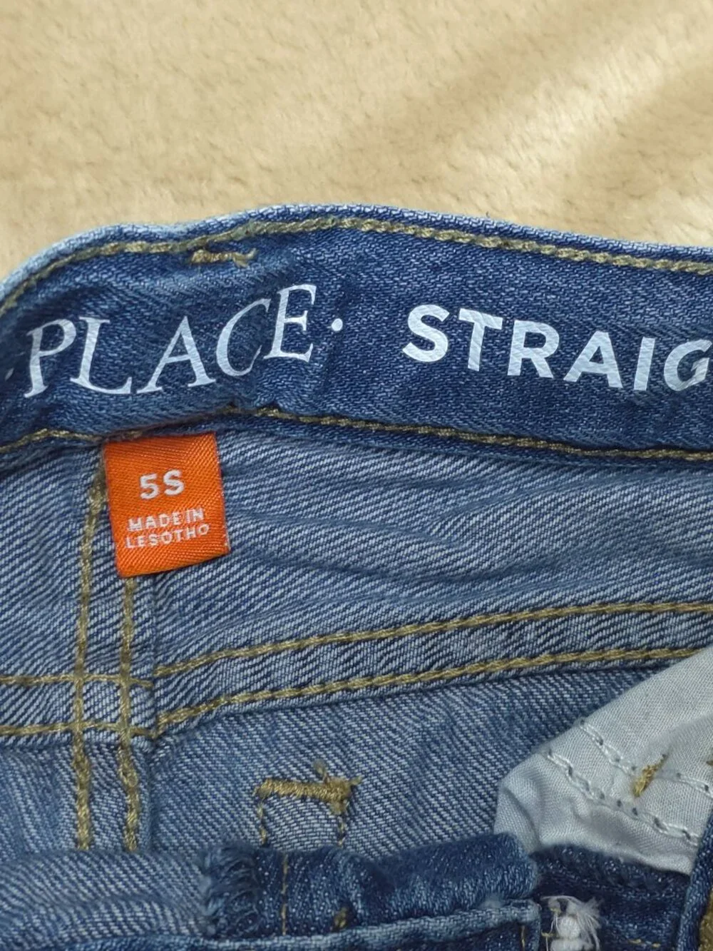 The Children Place Straight Jeans Size 5S Lot of 2 Blue Denim Boys 100% Cotton
